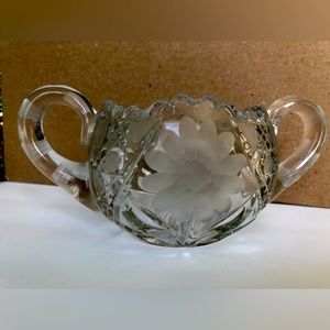 Vintage creamer and open sugar bowl